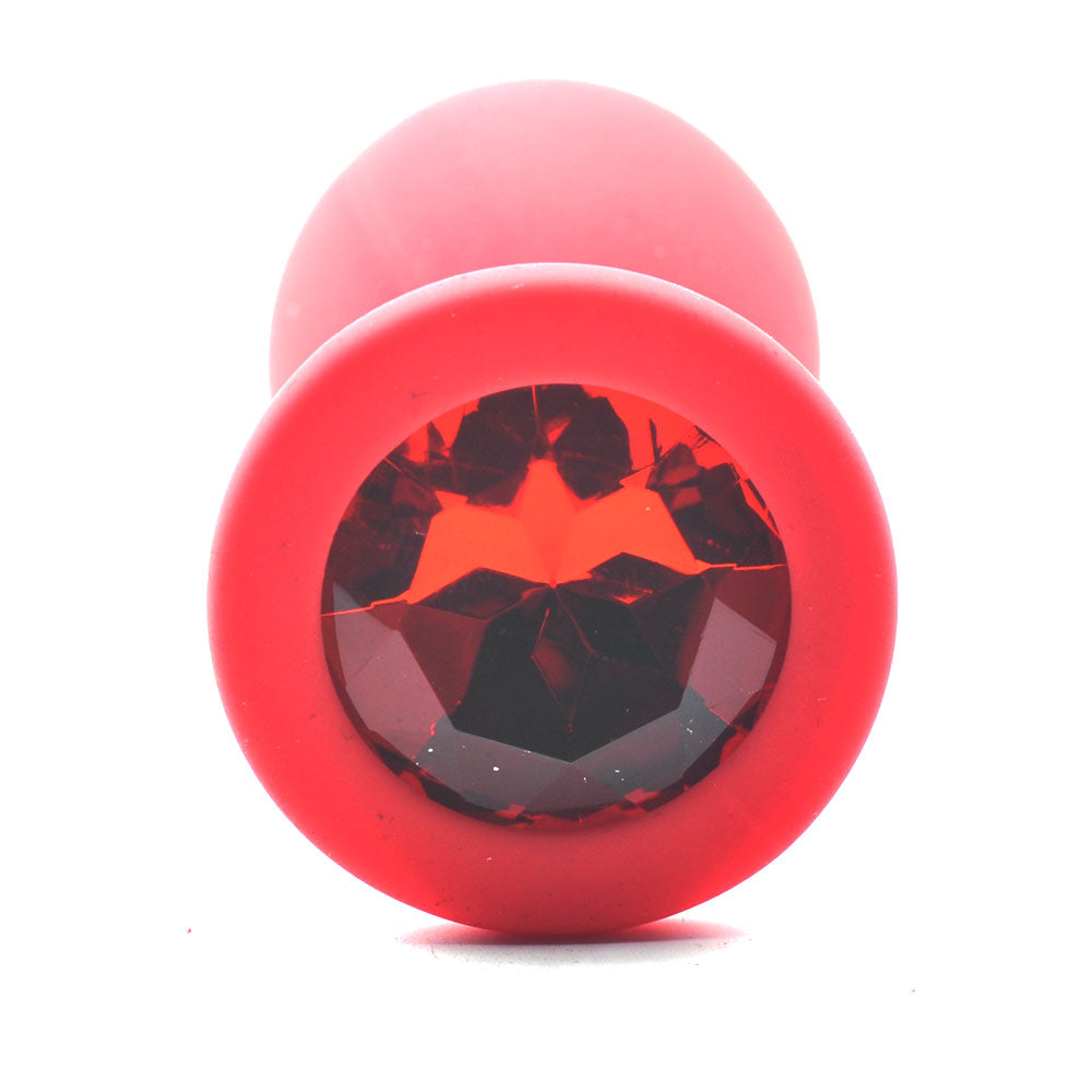 Red Jeweled Silicone Plug