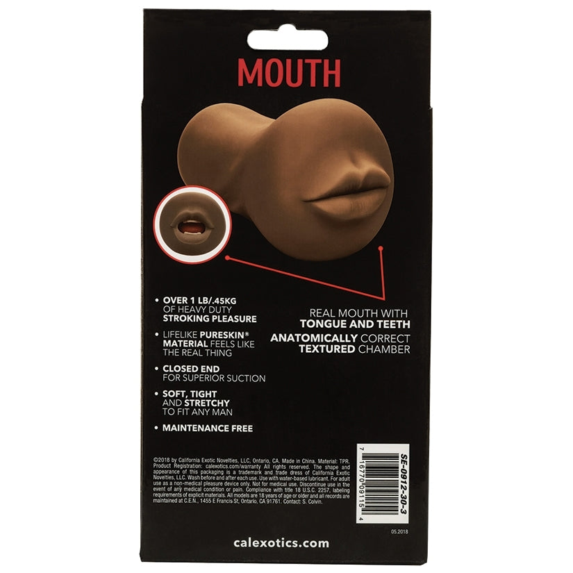 Stroke It Anatomical Mouth Stroker in Brown