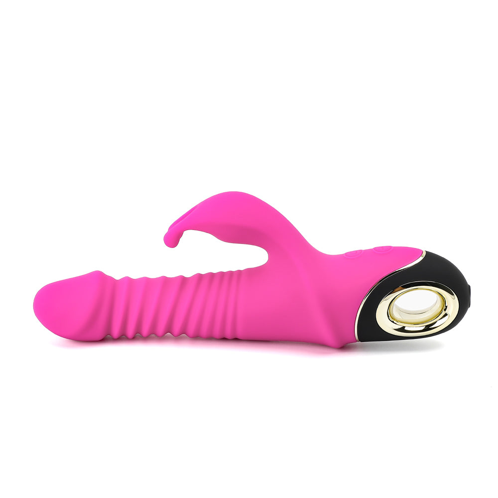 Pink Thrusting Rabbit Vibrator with Rotation