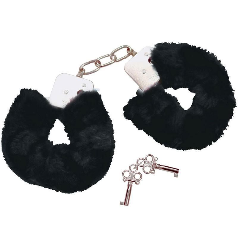 Black Plush Cuffs